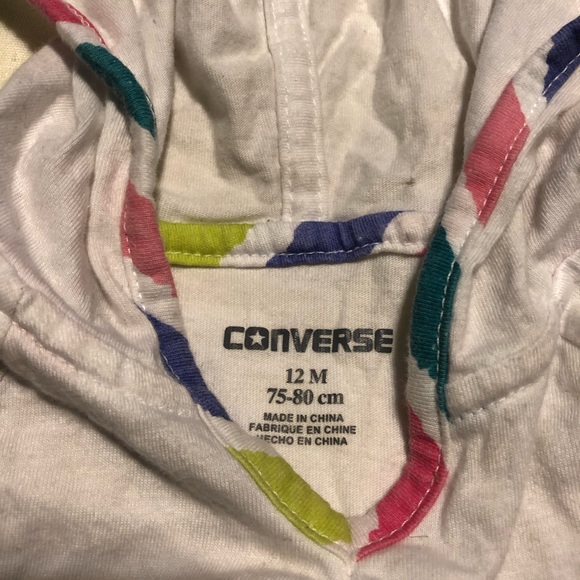Converse Toddler Rainbow Logo Hooded Dress sz: 12m - Picture 3 of 5